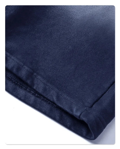 Customized LOGO Men's 2025 New 430G Heavy 100% Cotton Spray Dyeing Old Shorts Street Tide Washing Retro Loose Pants