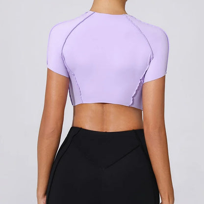 Cloud Hide Super Sexy Yoga Shirts Women Sports Tank Crop Tops Running T Shirt Workout Short Sleeve T-shirts Fitness Sportswear