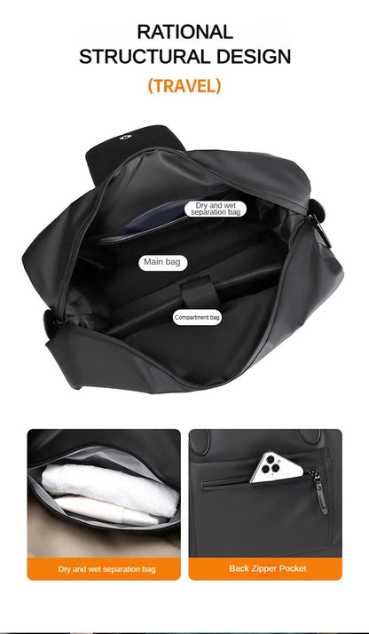 Customized Travel Bag Logo Luggage Bag Handheld Lightweight Men's Business Travel Storage Bag Yoga Fitness Bag Printed Name