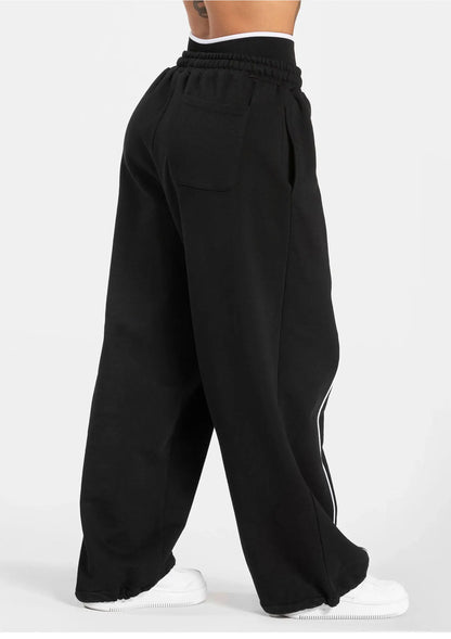 Hearuisavy Women Yoga Pants High Waist Casual Straight Wide Leg Pants Loose Sports Bottoms Outdoor Running Gym Long Trousers