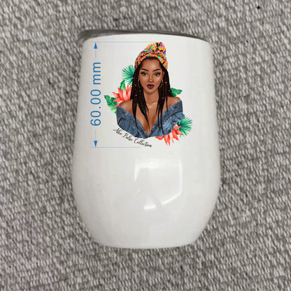 DIY Sublimation Wine Coffee Tumbler 12oz Cup Tube Shape Hot Cold Thermos Metal Glasses Container Seal Lid Wedding Party