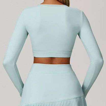 Women Yoga Shirts Crop Top Long Sleeves Sexy Hollow Out Shirts for Women Yoga Sports Fitness Gym Clothes Push Up Workout Tops