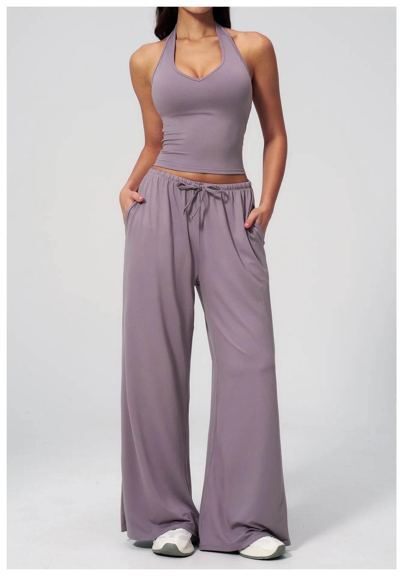 2/3PCS Fitness Suit Women Deep V Yoga Bra Flared pants Sports Suit Gym Tracksuits Female High Waist Bell Bottom Athletic Wear