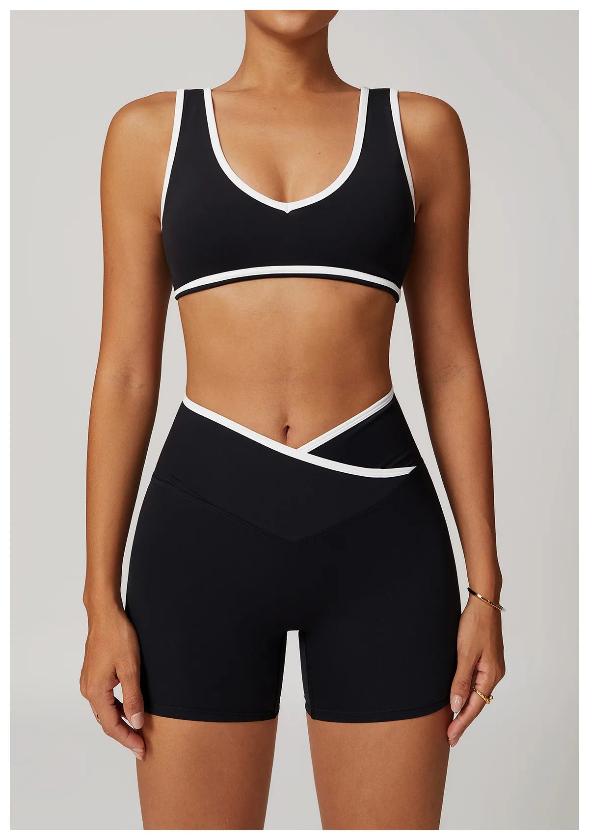 V-Neck Sports Bra Women Top Push Up Sport Underwear Yoga Vest Gym Crop Top Brassiere Fitness Top Workout Breathable Beauty Back