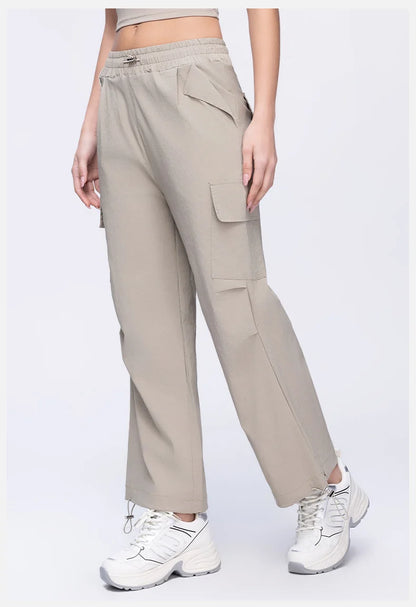New Summer Outdoor Sports Women High Waisted Pants Straight Leg Casual Pants Gym Slimming Sweatpants Outdoor Sports RunningPants