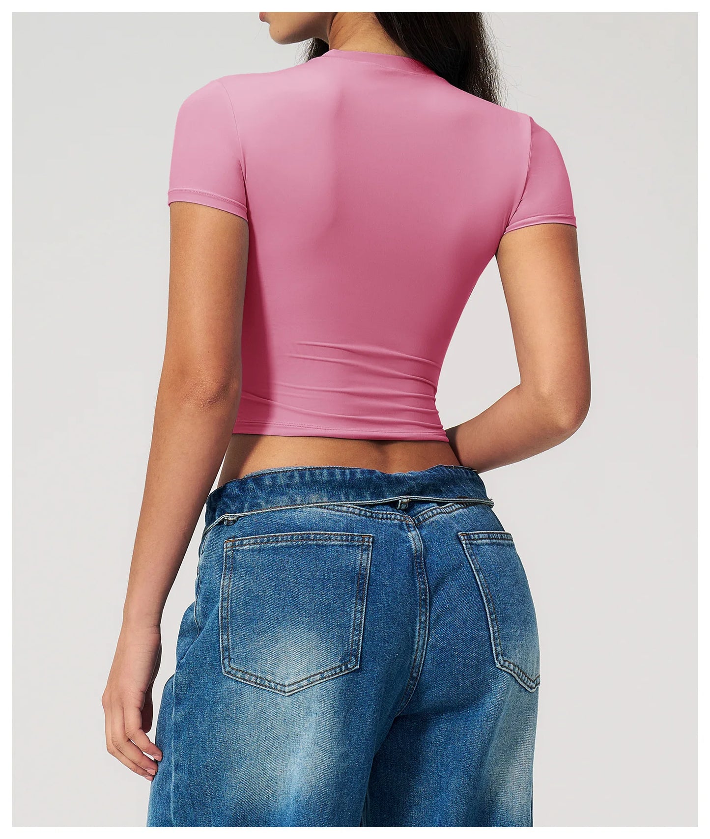 Women Solid Yoga Short Sleeve Breathable Sport T-Shirt Elastic Fitness Yoga Top Gym Shirts Female Casual Running Workout Clothes