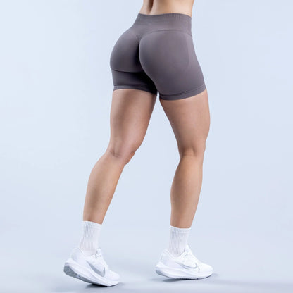 Custom LOGO Women's New 27-Color Sports Seamless Yu Plus Shorts High Waist Belly Running Quick-Drying Fitness Pants XS-XL