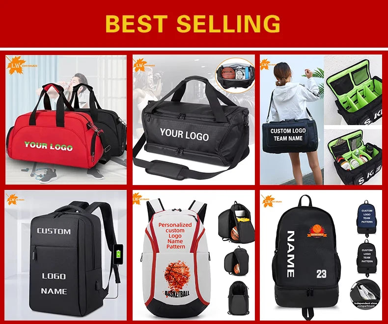 Customized Dry Wet Separation Fitness Bag Printed Logo Swimming Bag Waterproof Travel Sports Bag Printed Photo Name