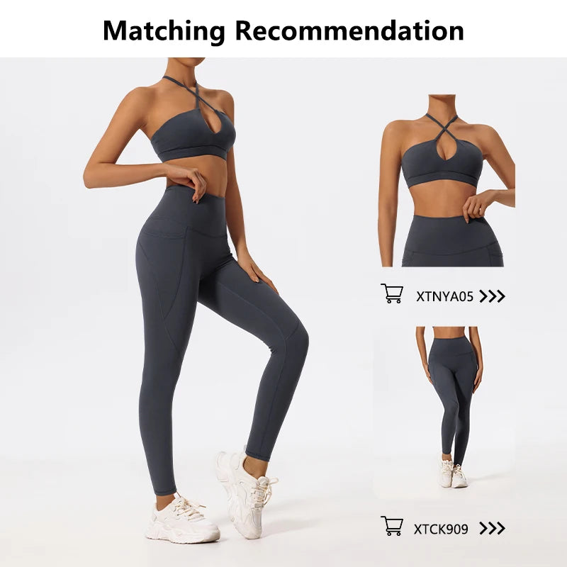 Hearuisavy Ultra-Soft Fabrics 2Pcs Sports Set Women Cross Workout Clothing Gym Suit High Waist Legging Quick Dry Yoga Clothes