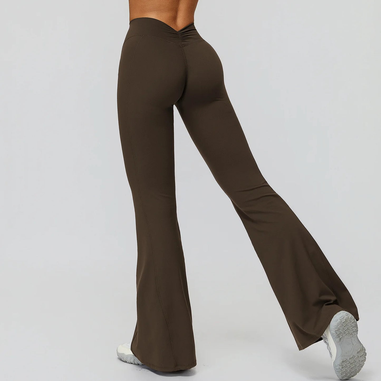 Customized LOGO women's yoga trousers high waist pleated leggings outdoor running sports fitness trousers