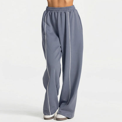 Hearuisavy Women Yoga Pants High Waist Casual Straight Wide Leg Pants Loose Sports Bottoms Outdoor Running Gym Long Trousers