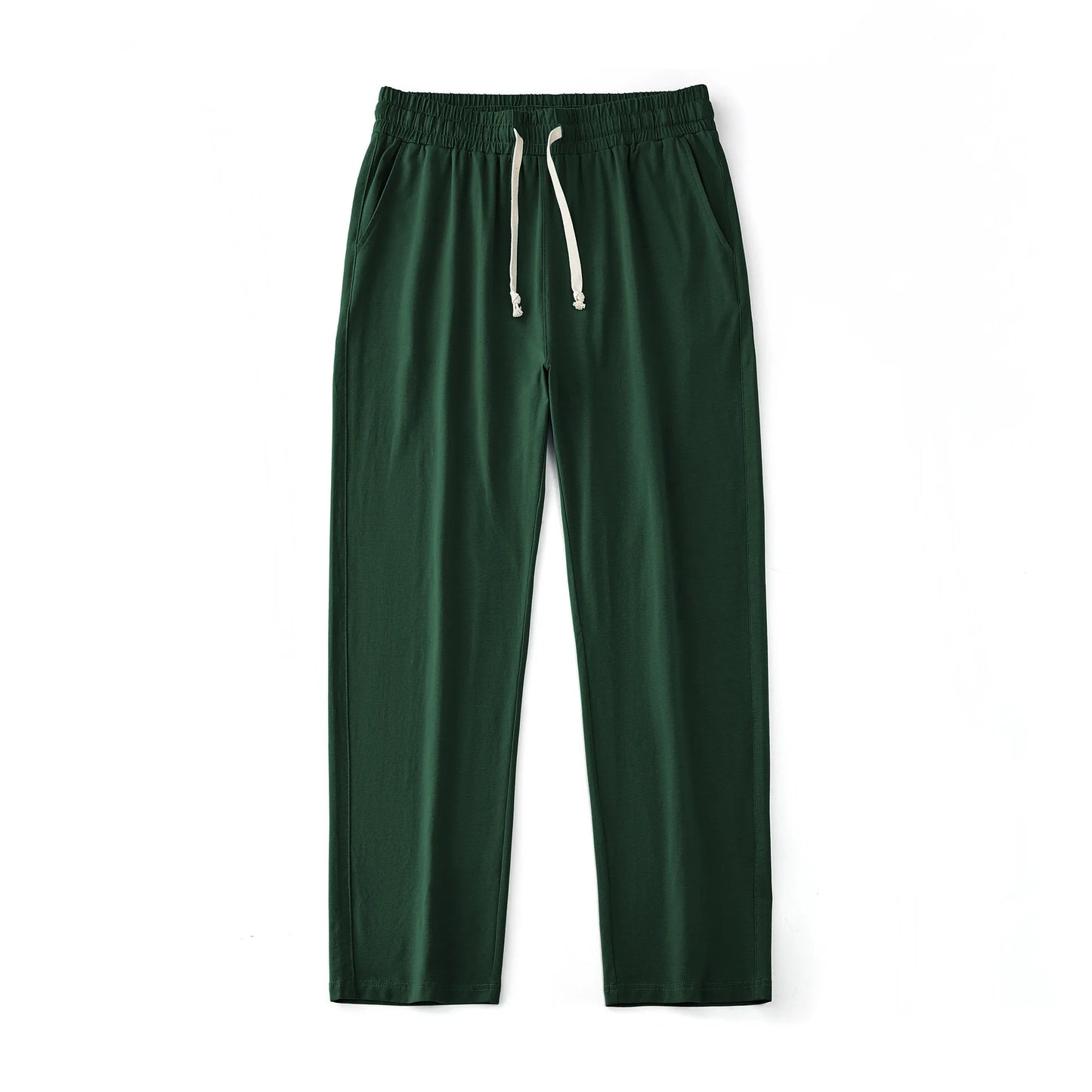 Men's 180G Combed Cotton Sport Pants Solid Color Straight Sweatpants Comfortable Casual Spring Autumn Homewear Men's pants