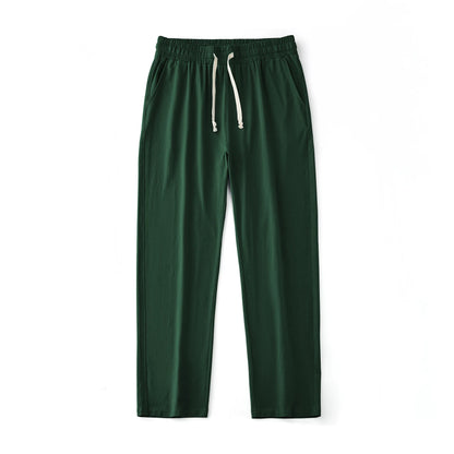 Men's 180G Combed Cotton Sport Pants Solid Color Straight Sweatpants Comfortable Casual Spring Autumn Homewear Men's pants