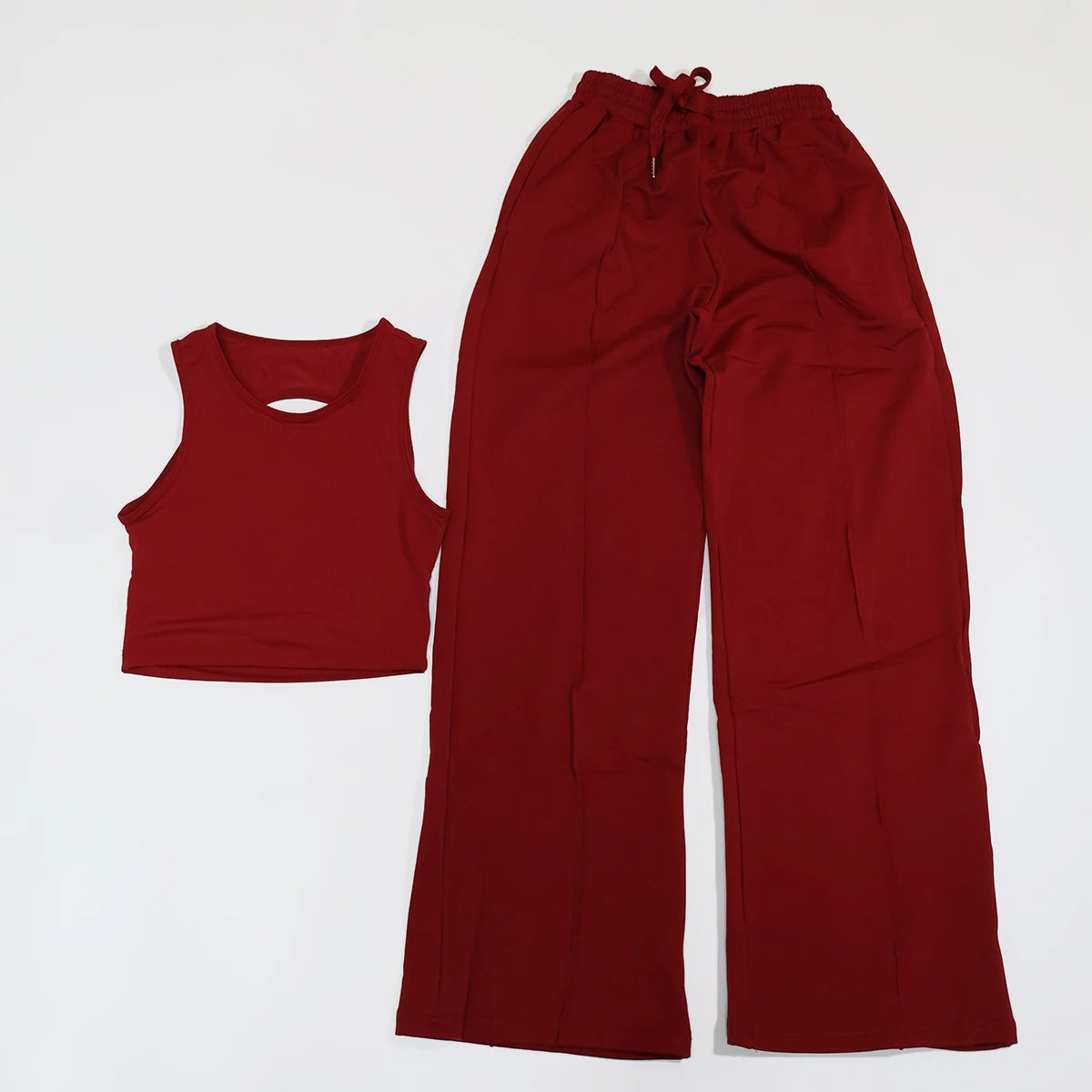 Ctenkevet Summer Women's Winter Warm Baggy Sweatpants Gym Shockproof Sports Tank Top Yoga Set Matching Sweatsuit for Female