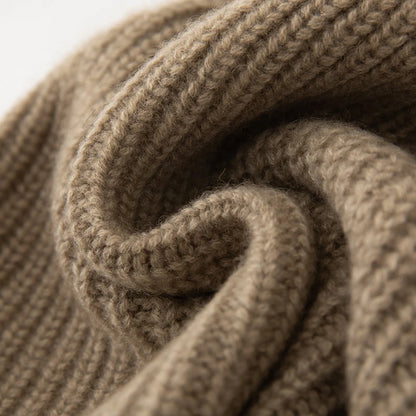 DjzDsm New Autumn/Winter Men's High-end 100% Goat Cashmere Pullover Hat With Elastic Knitted Warm Hat