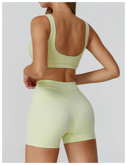 Color Contrast Yoga Bra Women Breathable Gym Fitness Bra Shockproof Sports Underwear Female Workout Bra Push Up Cycling Crop Top