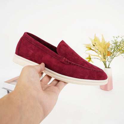 Luxury leather, designer women's loafers, women's flat walking shoes, women's comfortable casual shoes, summer shoes, casual 44