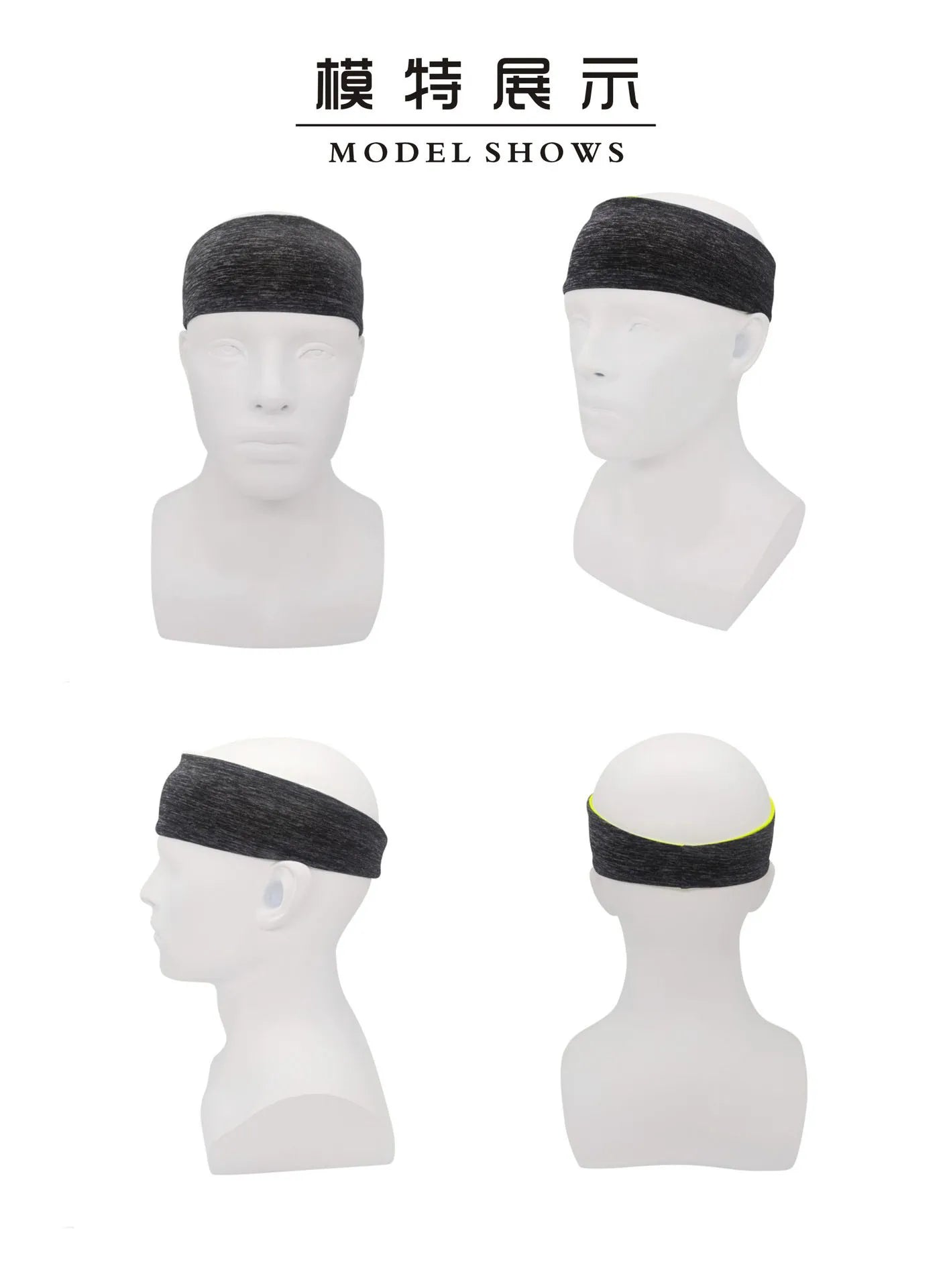 Custom Logo Sports Headband Double Breathable Anti-Perspirant Headband Yoga Running Fitness Elastic Perspirant Hood Kerchief