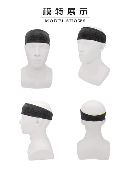 Custom Logo Sports Headband Double Breathable Anti-Perspirant Headband Yoga Running Fitness Elastic Perspirant Hood Kerchief