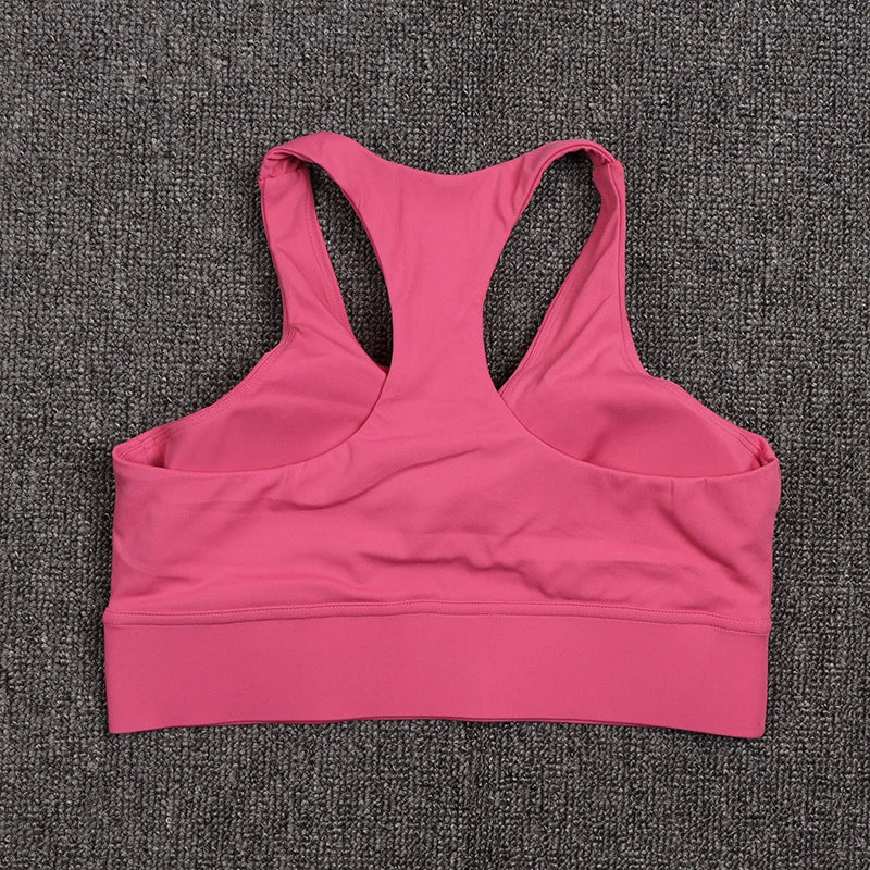 SOISOU Halter Neck Yoga Crop Top Bra Gym Sport Sexiest Bra Chest Pad Removable Elastic Tight Breathable Top Women 6 Colors