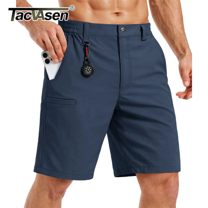TACVASEN Men's Hiking Cargo Shorts Quick Dry Water-Resistant Lightweight Tactical Outdoor Work Casual Shorts with 8 Pockets