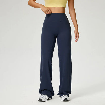 TRY TO BN Straight Leg Yoga Pants Women's High Waisted Tummy Control Buttery Soft Naked Feel Gym Fitness Running Workout Bottoms