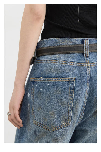 CHIC VEN Women Jeans Loose Casual New Retro High Waisted Straight Leg Wide Leg Denim Pants Female Trousers Summer 2025