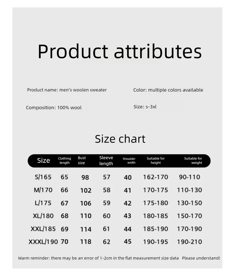 2025 Winter New Product Launch Men's Round Neck Jacquard Cashmere Knit Pullover 100% Pure Wool Men's Sweater Casual Thick Warm