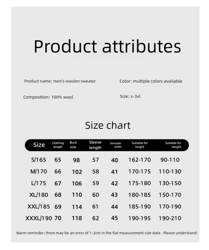 2025 Winter New Product Launch Men's Round Neck Jacquard Cashmere Knit Pullover 100% Pure Wool Men's Sweater Casual Thick Warm