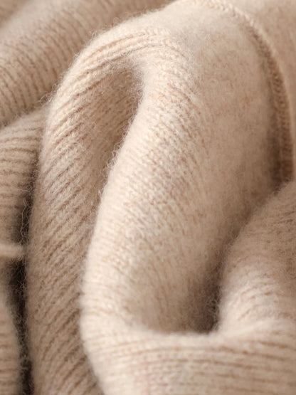 Women 100% Merino Wool Knitted Wide Leg Pants Autumn Winter Basic Soft Warm Cashmere Knit Trousers Casual Simple Style Korean