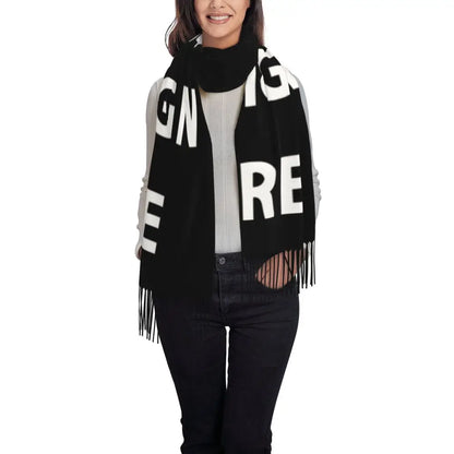 Custom Printed Your Design Here Scarf Men Women Winter Warm Scarves Custom Customize Logo Letter Print Shawls Wraps