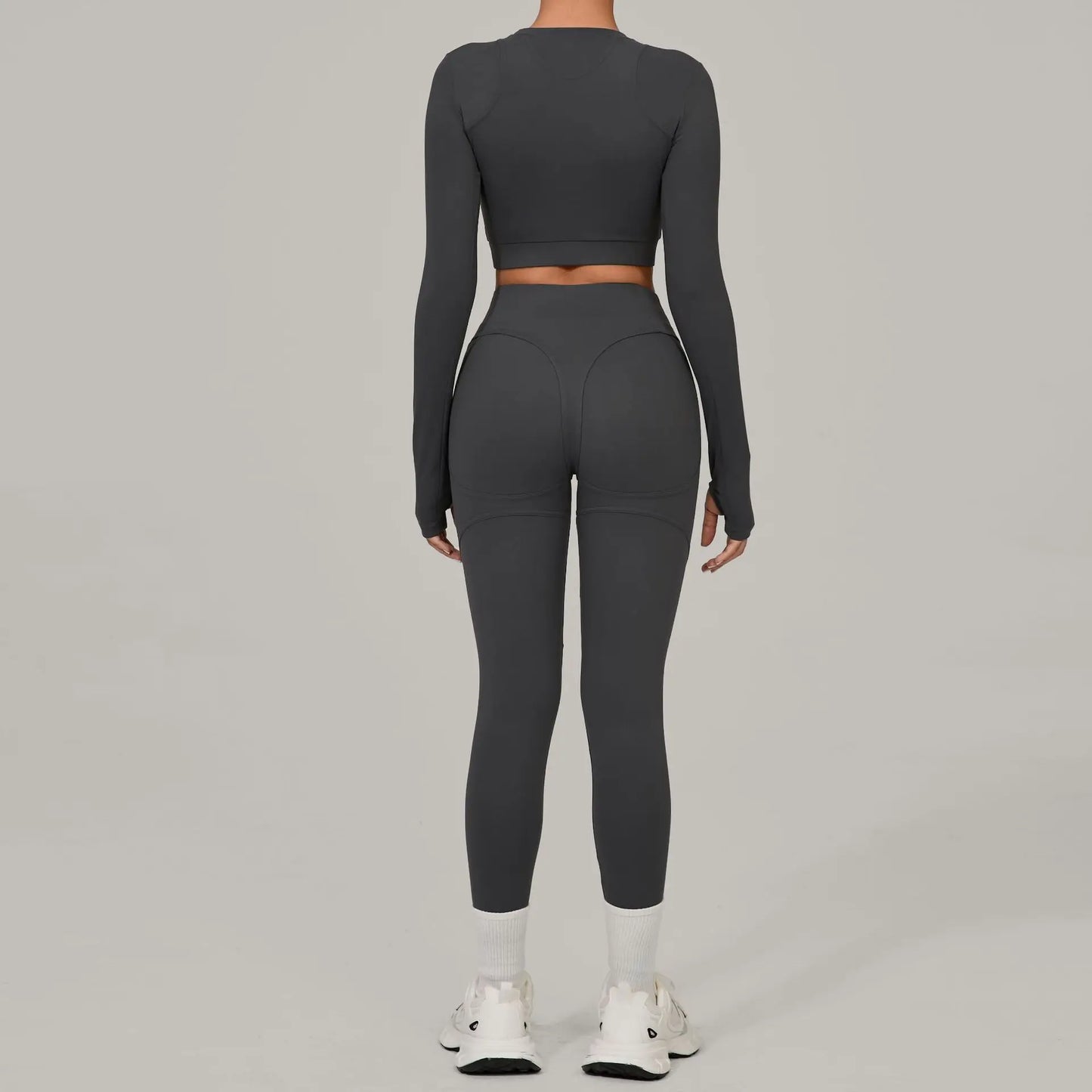 SWELTERING Yoga Suit Women Tracksuit 2PCS Sports Set Fitness Set Quick-Drying Gym Set Running Workout Long Sleeve Yoga Clothing