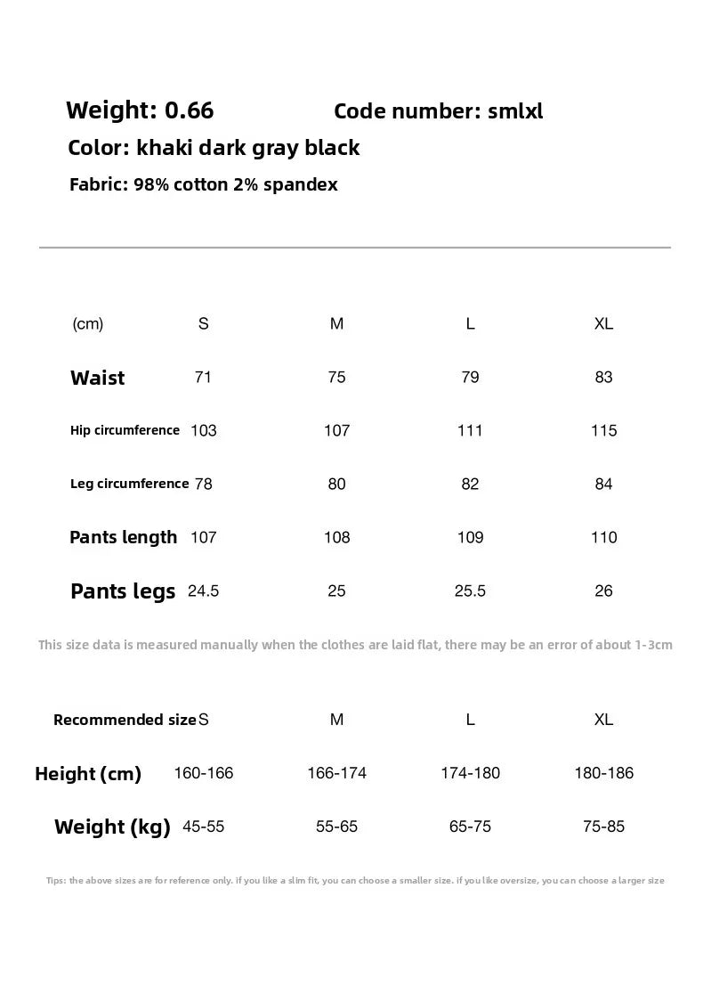 Custom LOGO men's clothing 98% cotton pleated tooling wide-leg pants autumn new loose casual men's trousers
