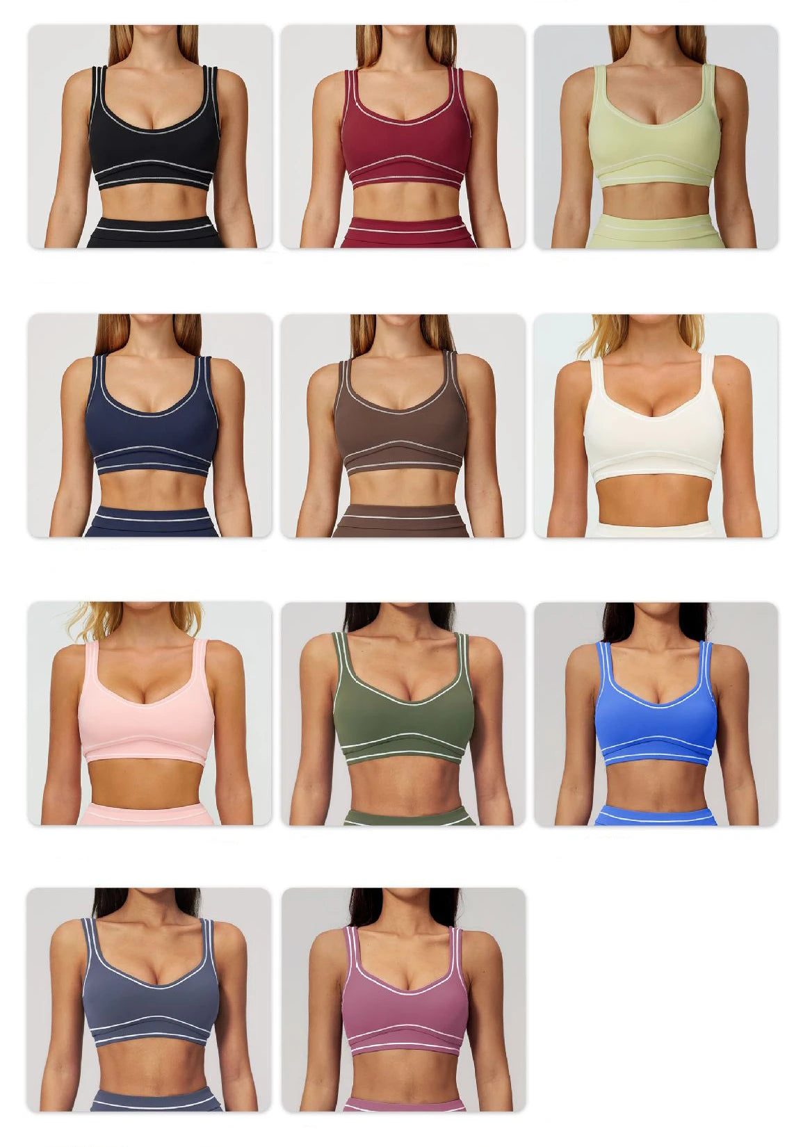 Color Contrast Yoga Bra Women Breathable Gym Fitness Bra Shockproof Sports Underwear Female Workout Bra Push Up Cycling Crop Top