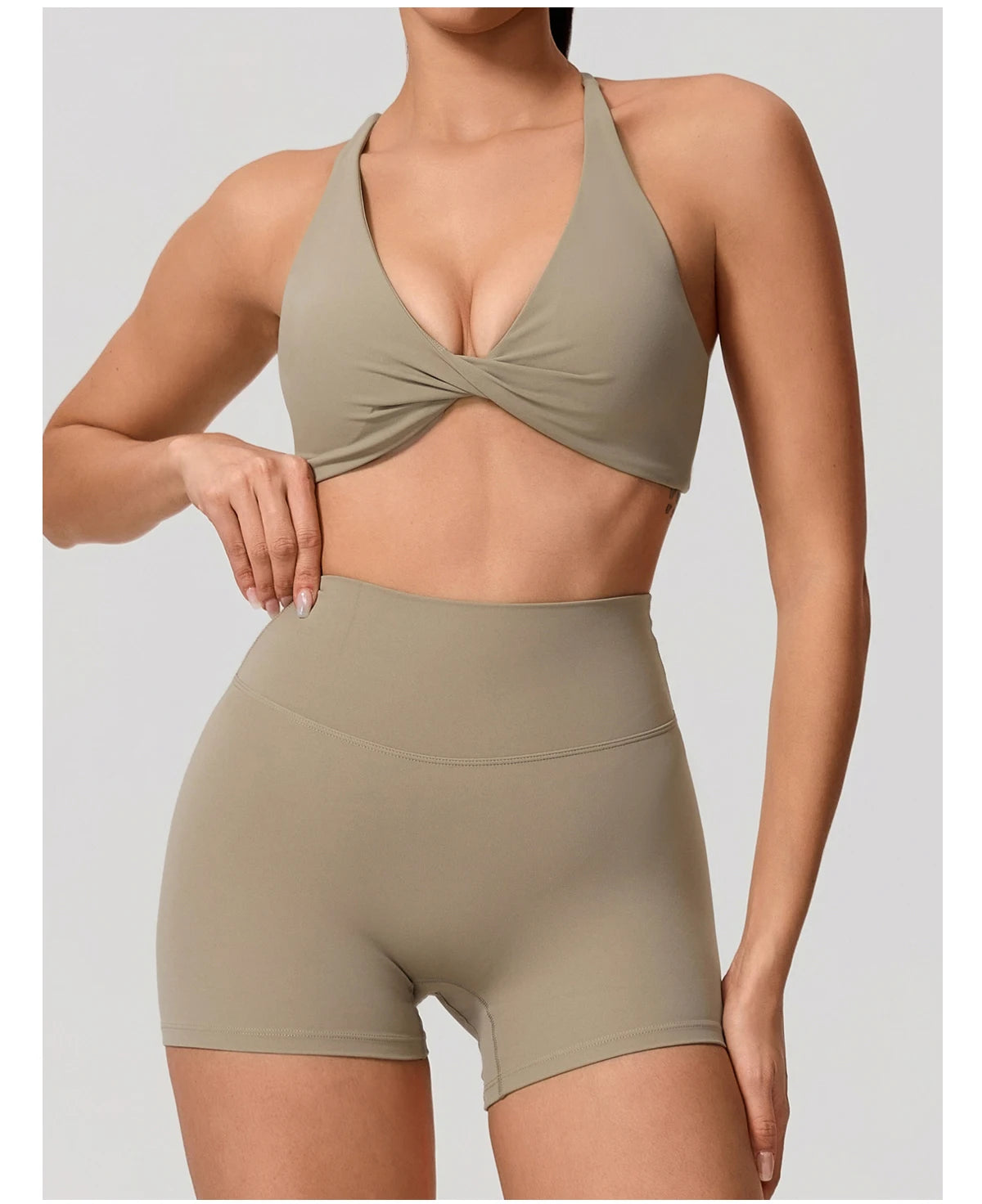 New Summer 2Pcs Women's Quick-Dry Sports Set V-Shaped Bra Female Sleeveless Yoga Outfit Gym Two-Piece Woman Sport Clothes