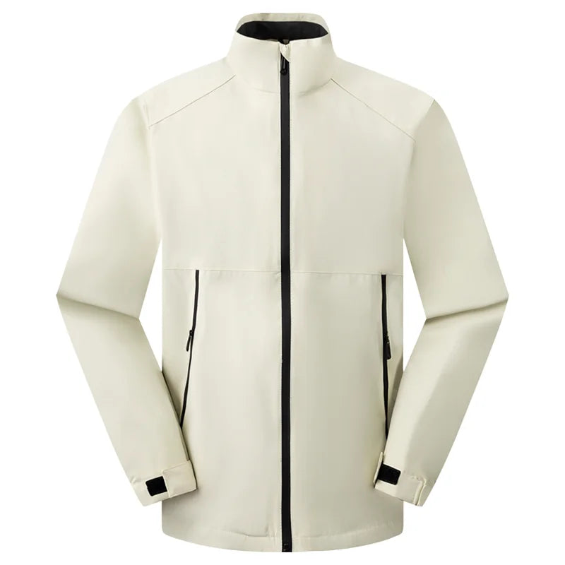 Outdoor Waterproof Men Women Stand Collar Jacket Custom Logo Anti-static Coat Print Company Design Casual Sweatshirt Embroidery