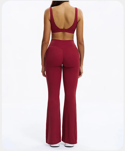 SWELTERING 2PCS Yoga Set Fitness Gym Tracksuit Sportswear Women Workout Outfits High Waist Leggings Sports Bra Athletic Wear