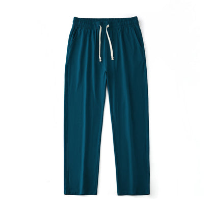 Men's 180G Combed Cotton Sport Pants Solid Color Straight Sweatpants Comfortable Casual Spring Autumn Homewear Men's pants