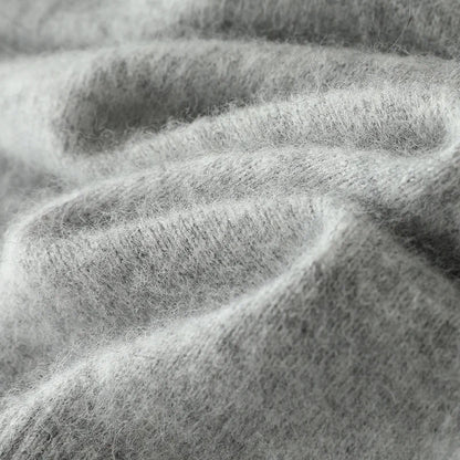 100% Pure Mink Cashmere Sweater Men's V-Neck Pullovers Knit Large Size Mink Sweater Winter New Long Sleeve High-End Jumpers Tops