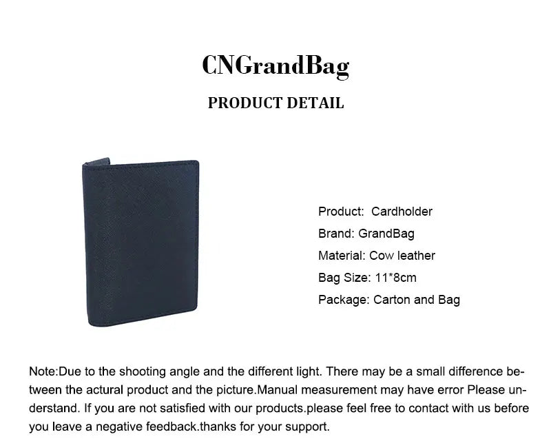 Customized Initials Genuine Leather Card Holder Bank Card Multi Card Slot Business Card Bag Commuter Wallet Men's Cover Wallet