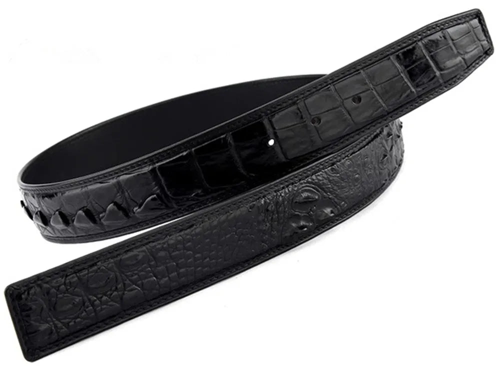 Men's real crocodile leather belt crocodile leather genuine leather luxury brand belt fashion men's belt buckle with suit pants