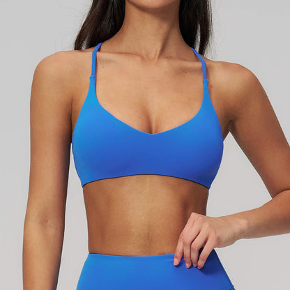 Women Cross Back Sports Underwear Breathable Yoga Bra Shockproof Fitness Top Gym Workout Underwear Female Sports Yoga Crop Top