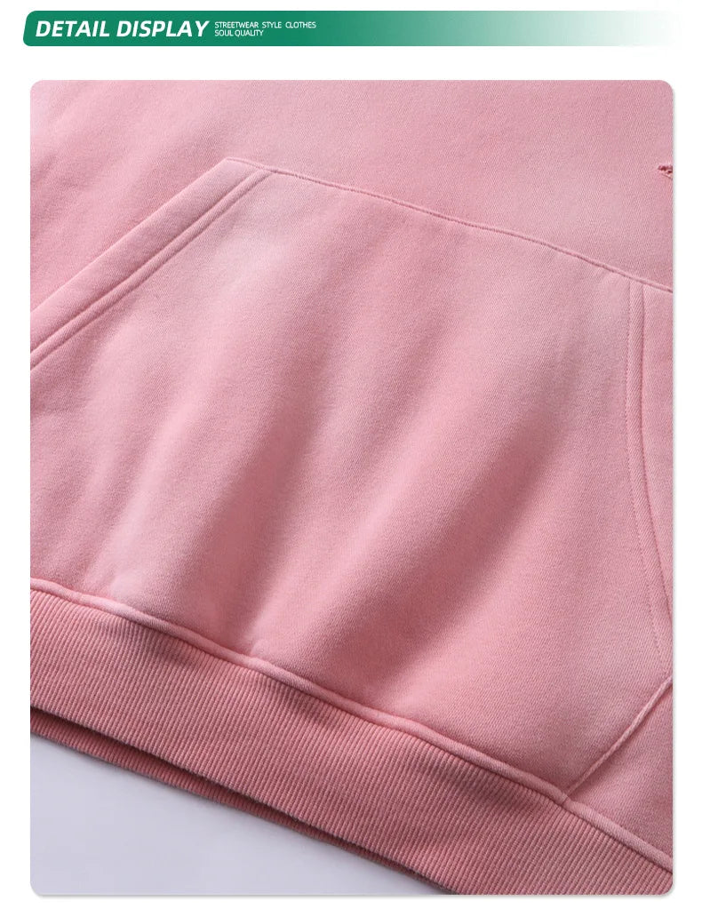 Custom LOGO autumn winter men's women's new white spray dyeing washing water 360G velvet cotton polyester sweatshirt sweatpants