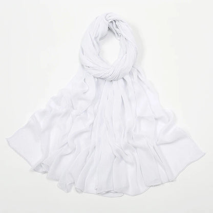 New Arrival Crinkle Rayon Hijab Women Muslim Scarf Shawls Solid Headscarf Wraps Big Size Plain Islamic Turban Headbands Foulard