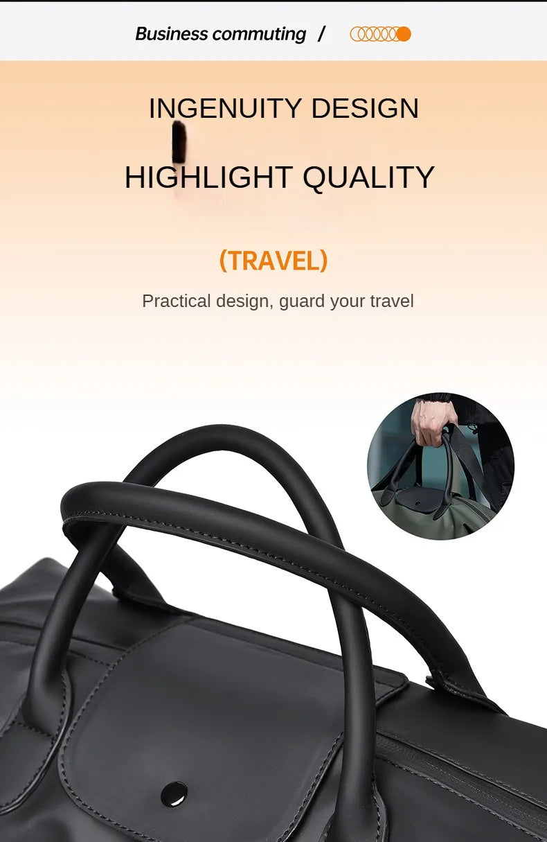 Customized Travel Bag Logo Luggage Bag Handheld Lightweight Men's Business Travel Storage Bag Yoga Fitness Bag Printed Name
