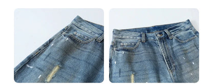 CHIC VEN Women Jeans Loose Casual New Retro High Waisted Straight Leg Wide Leg Denim Pants Female Trousers Summer 2025