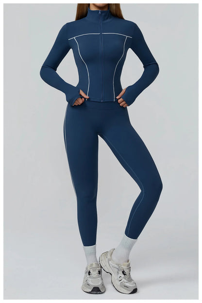 2/3PCS Yoga Suit Gym Fitness Set Women's Sports Running Workout Set Long Sleeve Sports Bra Female Athletic Wear Yoga Clothing