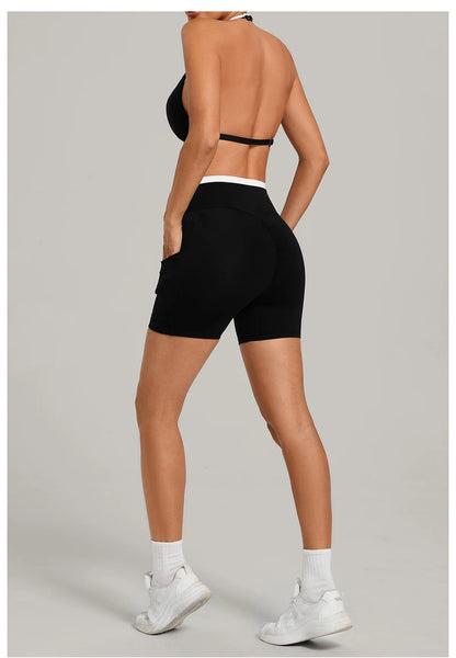 Yoga Suit Women Running Comfort 2Pcs Sports Pants Set High Waist Push Up Workour Sportswear Casual Cycling Jogging Yoga Bras