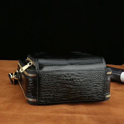 Real crocodile leather large-capacity men's handbag authentic crocodile leather business bag fashion men's shoulder bag