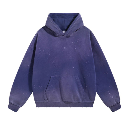 Custom LOGO autumn winter men's women's new white spray dyeing washing water 360G velvet cotton polyester sweatshirt sweatpants